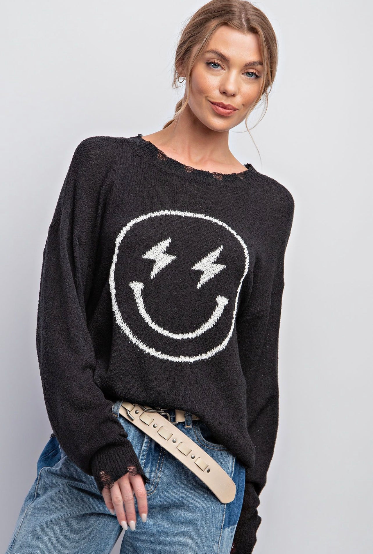 Lightning Bolt Smiley Sweater