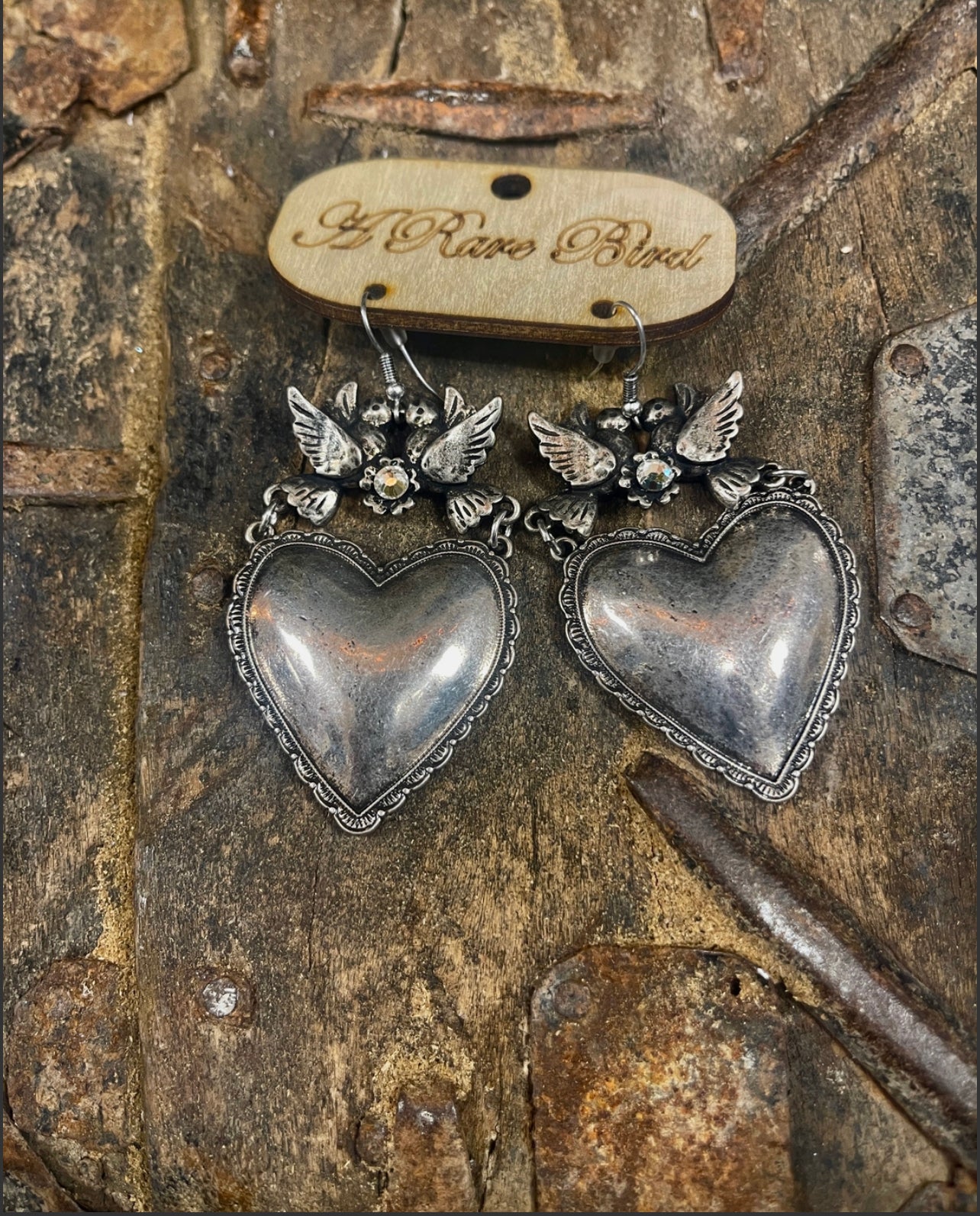Milagro Heart Silver Earrings
