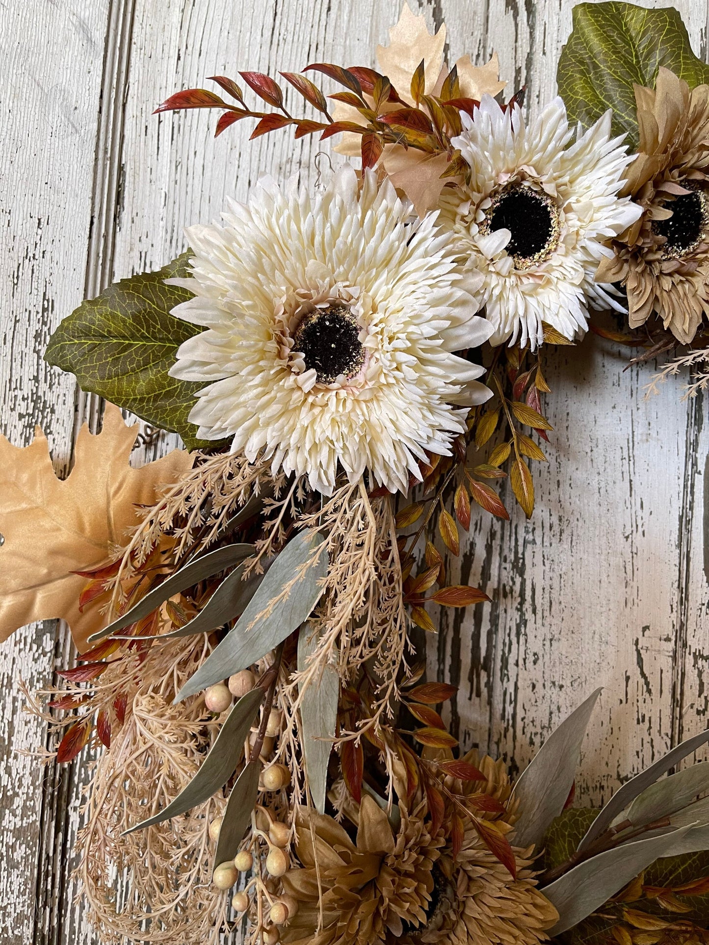 Natural Floral Wreath, Neutral Fall Wreath, Fall Wreath, Everyday Decor, Farmhouse Wreath, Bird Nest Wreath, Shower Decor