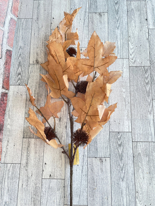 Red Oak Leaf and Acorn Fall Greenery Bunch, Fall Greenery, Floral Supplies, Wreath Greenery, Floral Greenery, Picks, Craft Supply