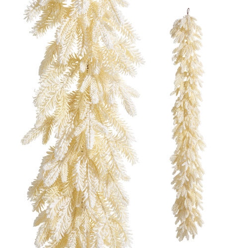 Cream Spruce Garland, Wreath Christmas Tree Holiday Decor, Wreath Embellishments, Christmas, Craft Supply, Floral Pick