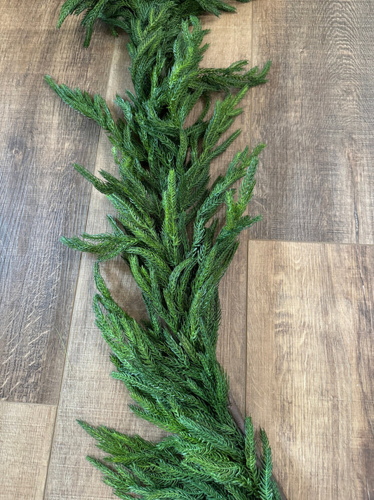 Cedar Garland, Greenery, Floral Supplies, Wreath Greenery, Christmas Pine Greenery, Picks, Craft Supply, Real Touch Pine Garland