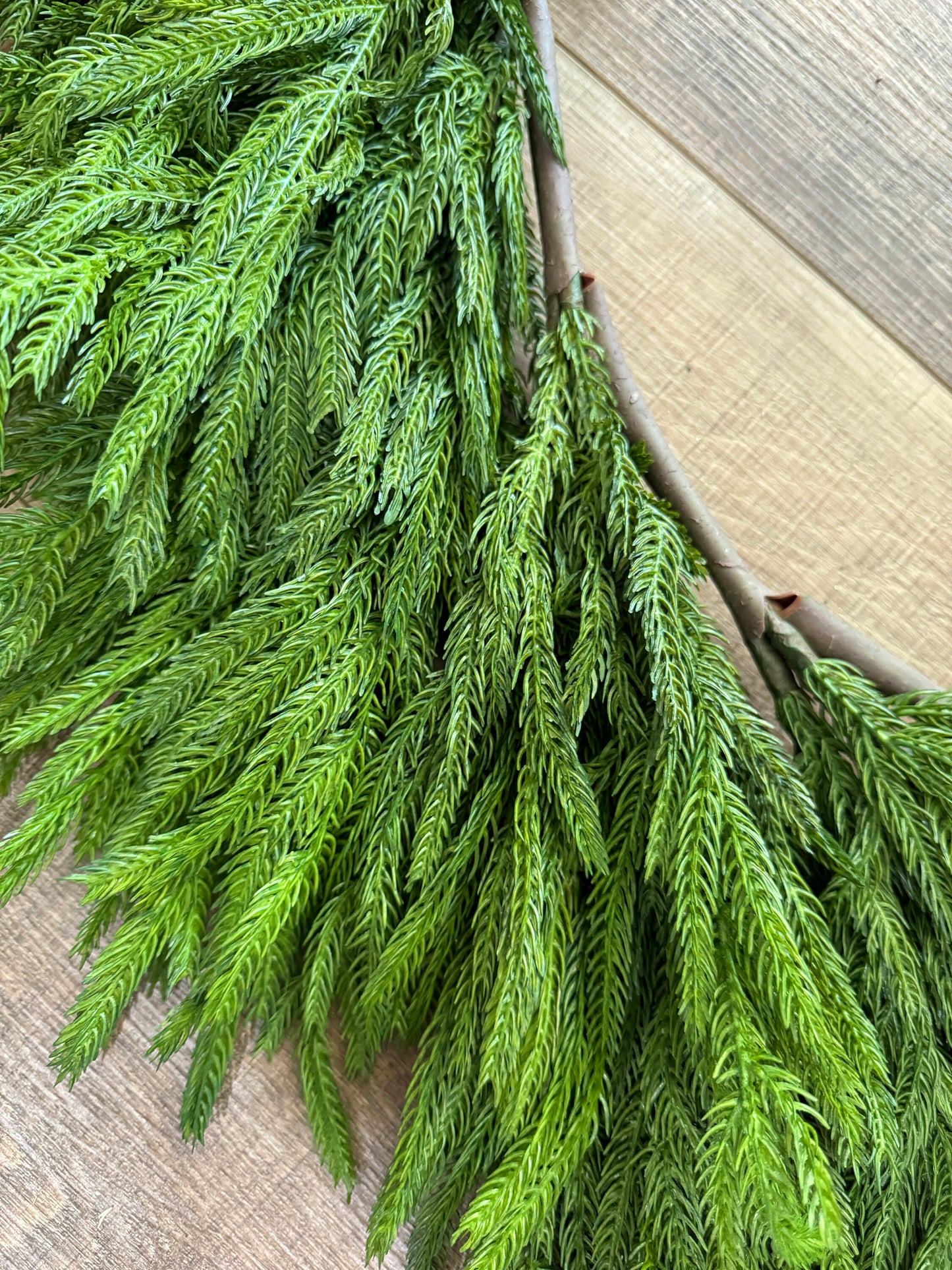 Norfolk Pine Garland, Greenery, Floral Supplies, Wreath Greenery, Christmas Pine Greenery, Picks, Craft Supply, Real Touch Pine Garland