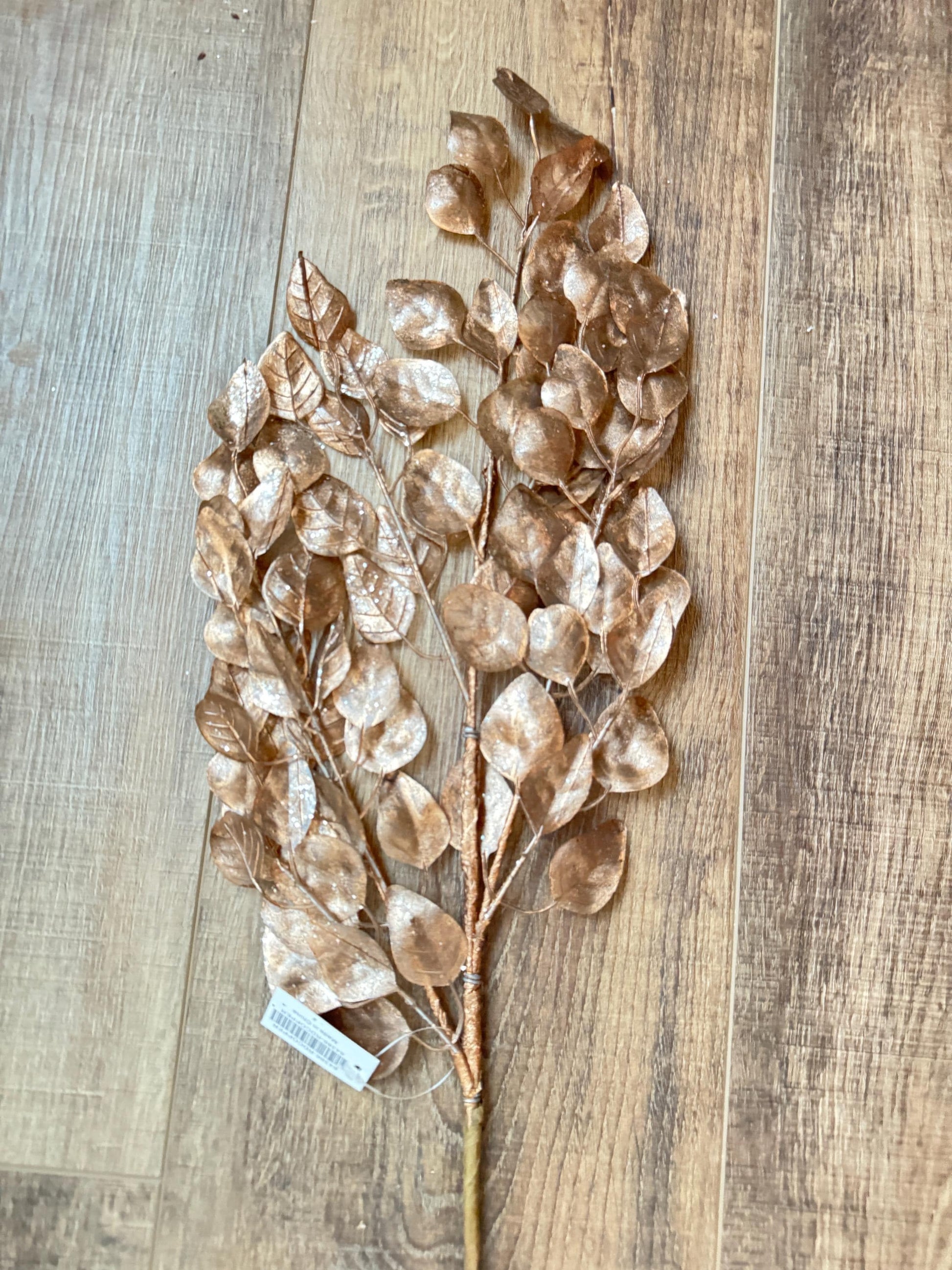 Metallic Copper Gold Birch Leaf Spray, Greenery, Floral Supplies, Wreath Greenery, Christmas Tree Florals, Picks, Tiered Tray Greenery