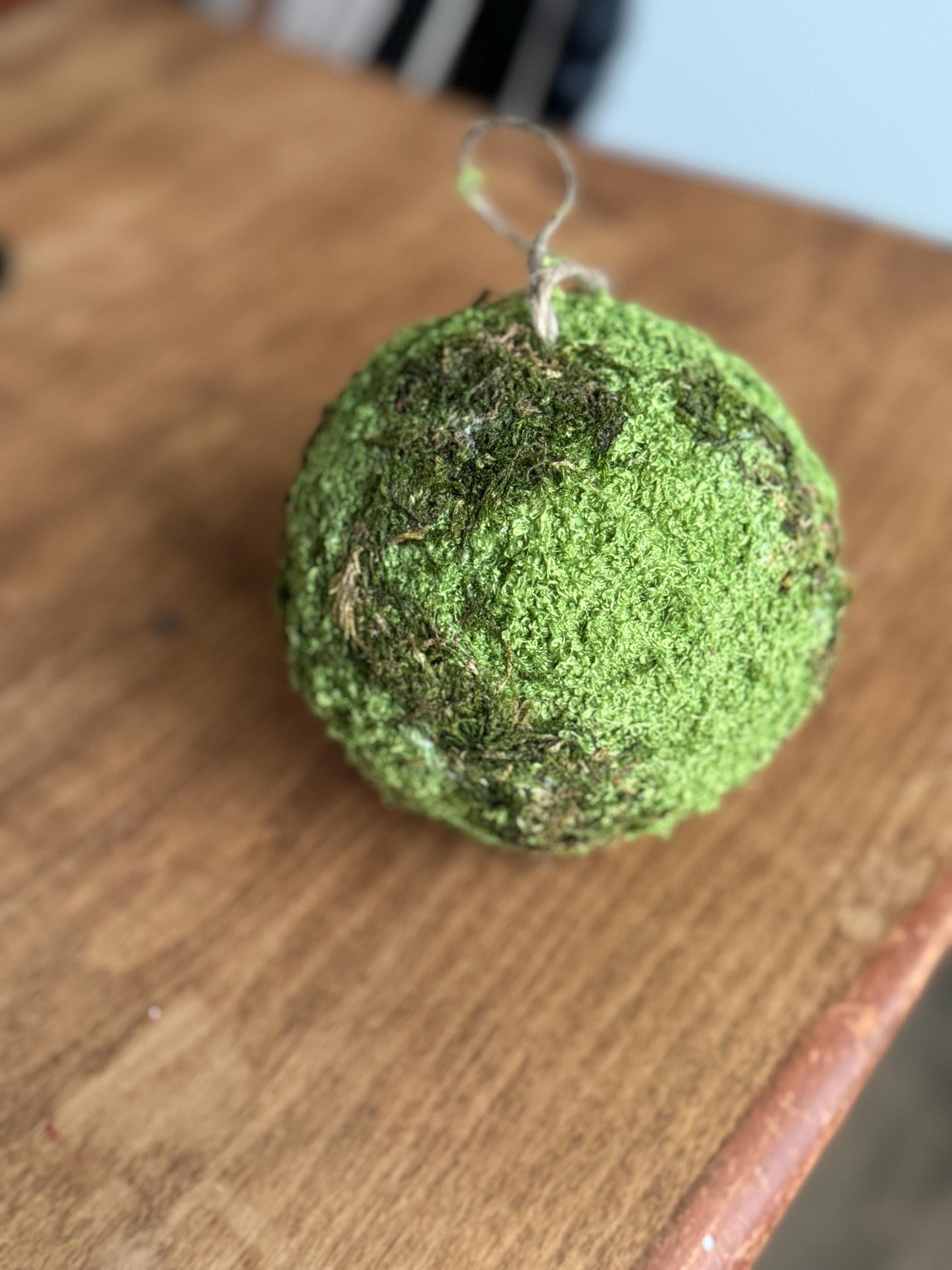 Rustic Moss Twig Ball Ornament, Mushroom Wreath Attachment, Toadstools, Fairy Garden, Cottage Core, craft supply