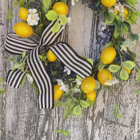 Lemon Boxwood Wreath, Spring Wreath, Kitchen Pantry Lemon Wreath, Spring Decor, Farmhouse Wreath, Summer Wreath, Shower Decor