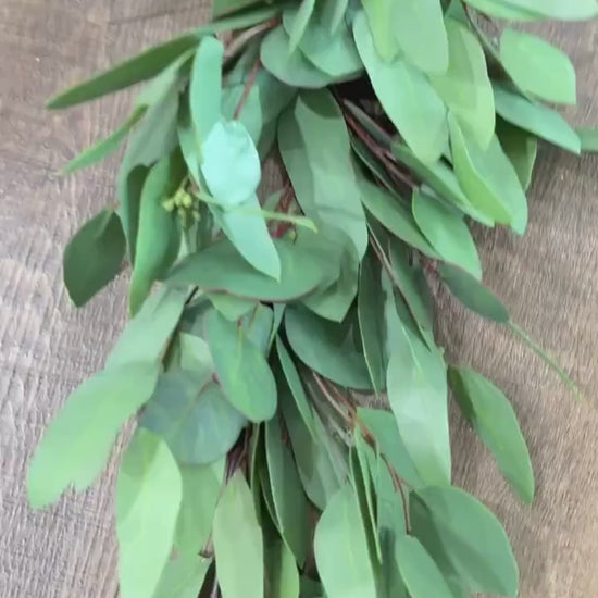 Eucalyptus Leaf Garland, Greenery, Floral Supplies, Wreath Greenery, Luxury Quality Garland, Home Decor Mantle Garland