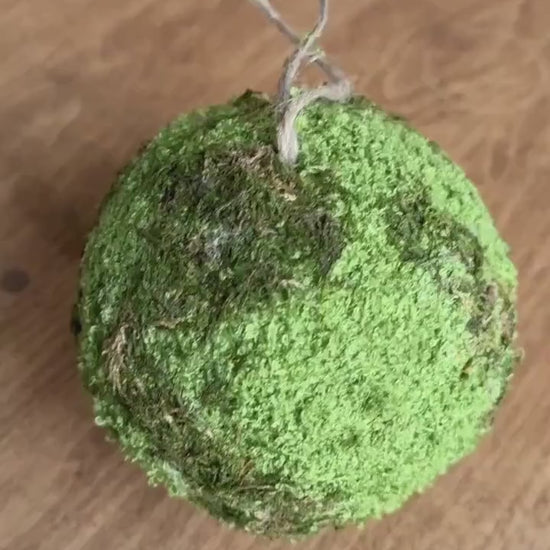 Rustic Moss Twig Ball Ornament, Mushroom Wreath Attachment, Toadstools, Fairy Garden, Cottage Core, craft supply