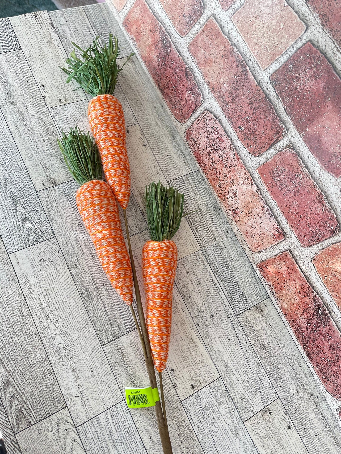 Twine Burlap Carrots , Carrot Wreath Attachment, Carrot floral pick, Twine Carrots