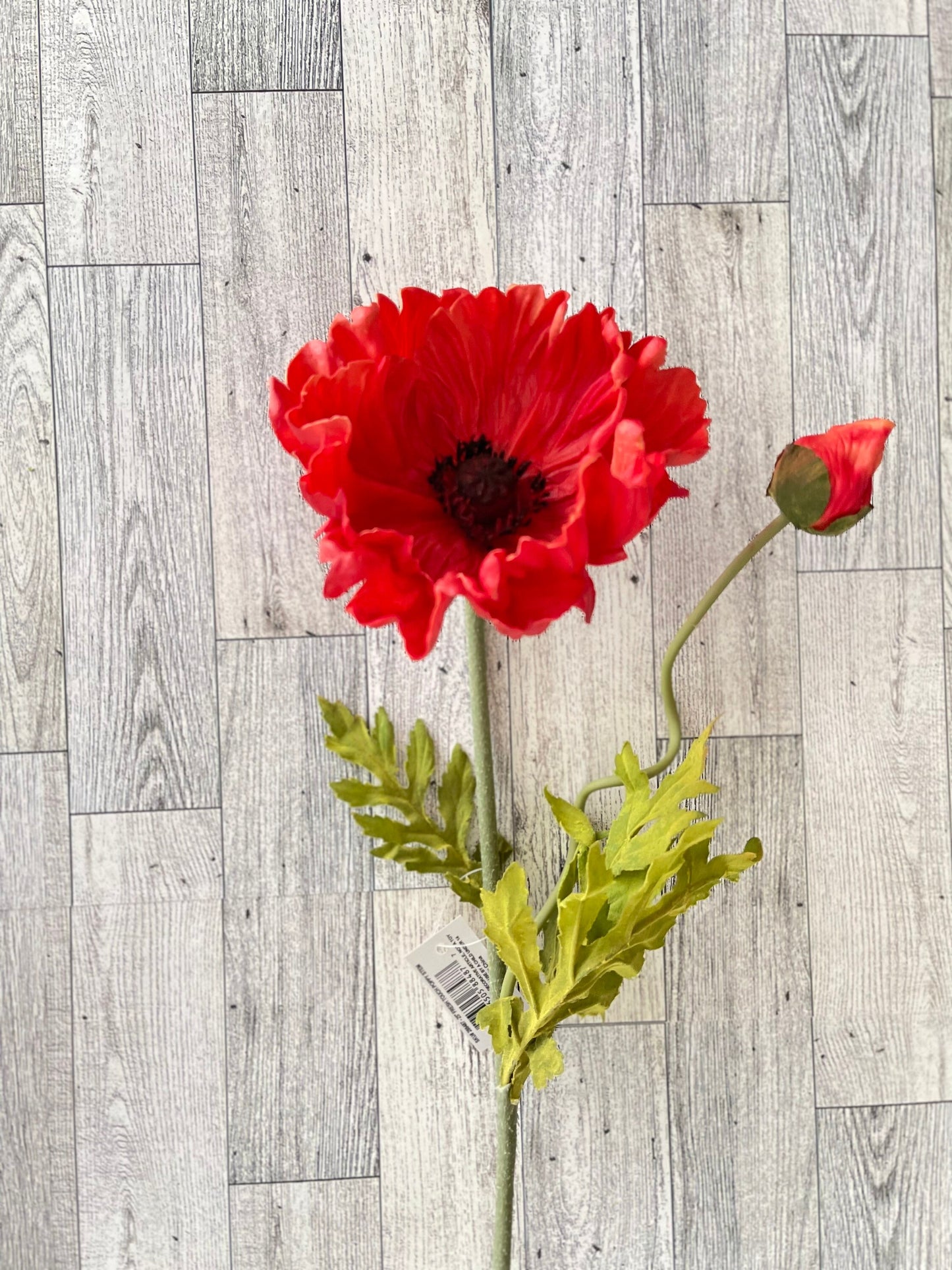 Red Poppy Stem, Greenery, Floral Supplies, Wreath Greenery, Floral Greenery, Picks,
