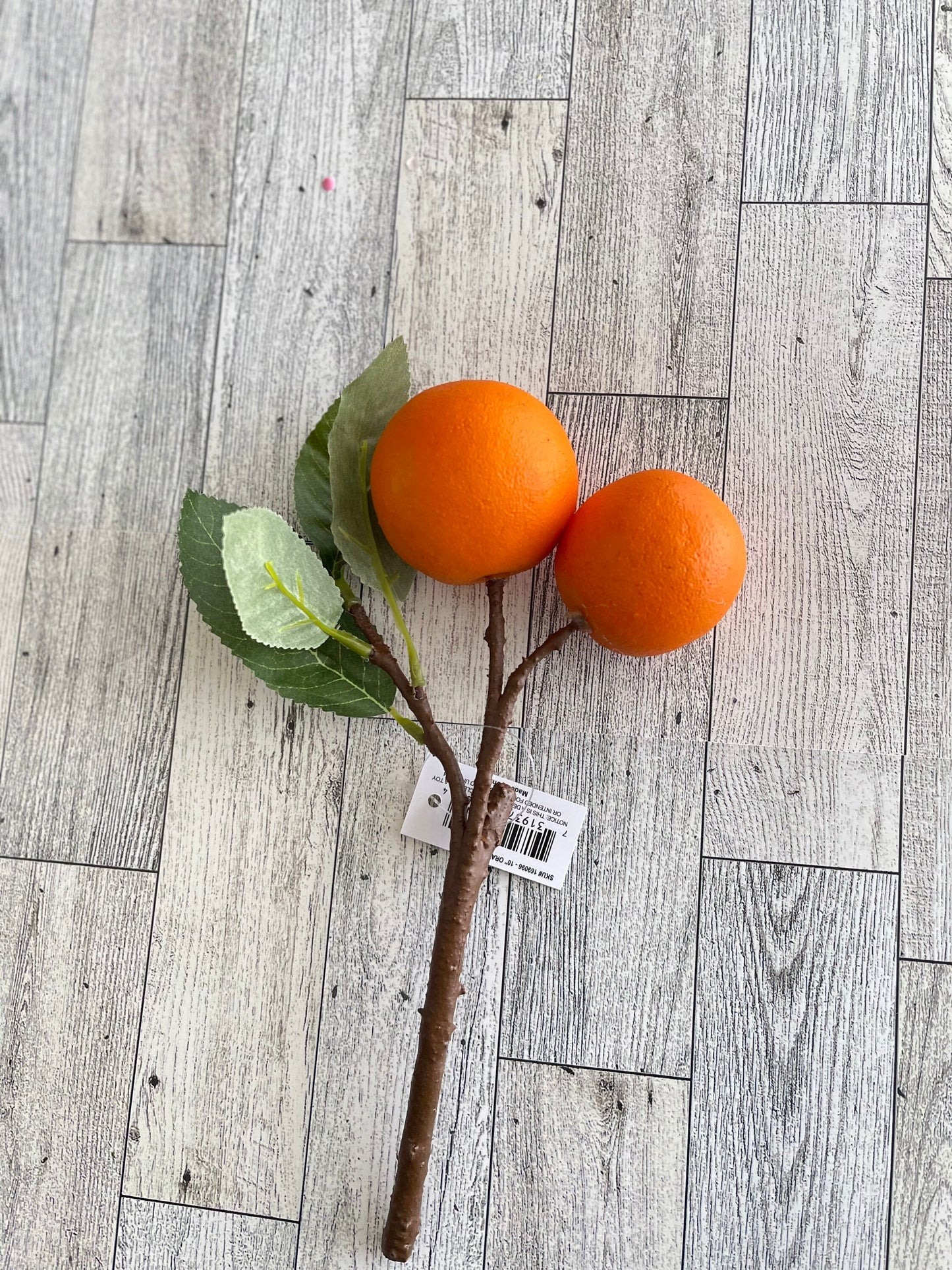Orange Fruit Branch Pick , Orange Wreath Attachment, Orange Blossom floral pick, craft supply, spring florals, home decor