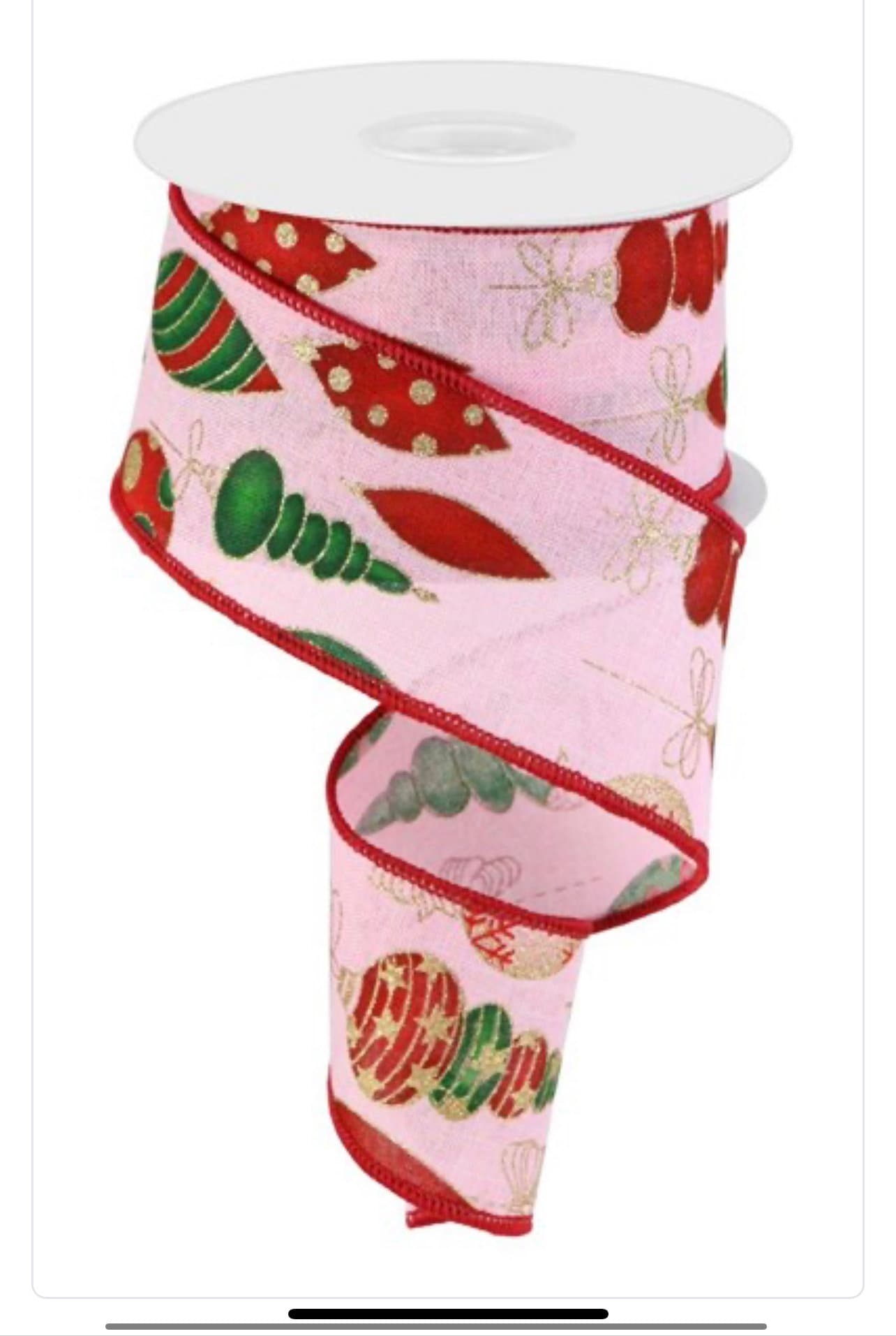 10 YARDS 2.5 inch Ribbon, craft, Red & Pink Ribbon, Luxury Ribbon, Holiday Ribbon, Handging Ornaments Ribbon, Wreath Supplies, Floral Supply