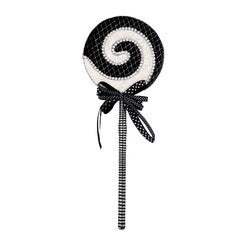 Black and White Peppermint Candy Swirl Lollipop, Lollipop Ornament, Wreath Embellishment, Christmas Tree Decor, Candy Theme Decor,
