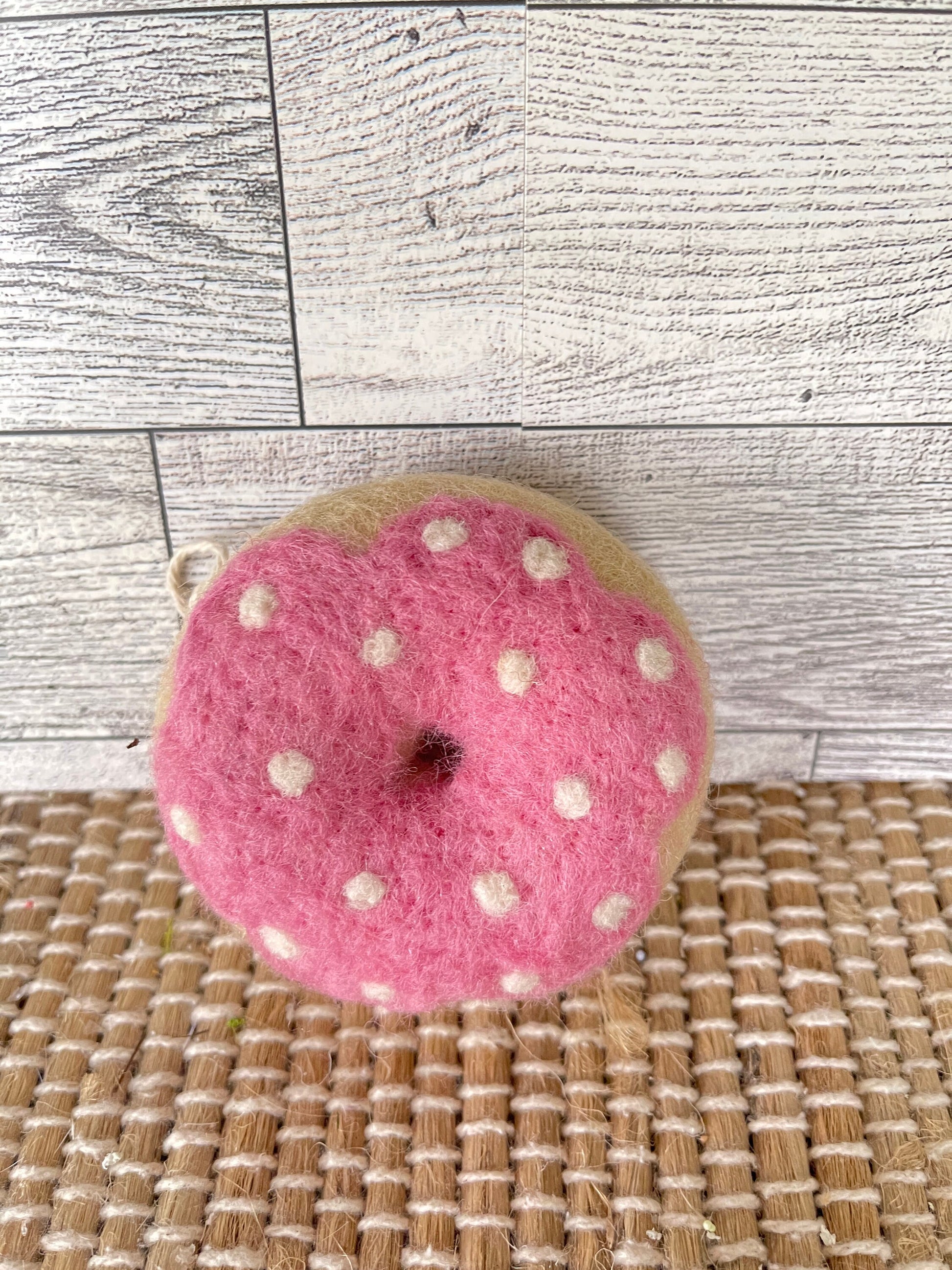 Felt Doughnut Ornament, Donut Wreath Attachment, Felt Food, craft supply, Christmas Tree Decor