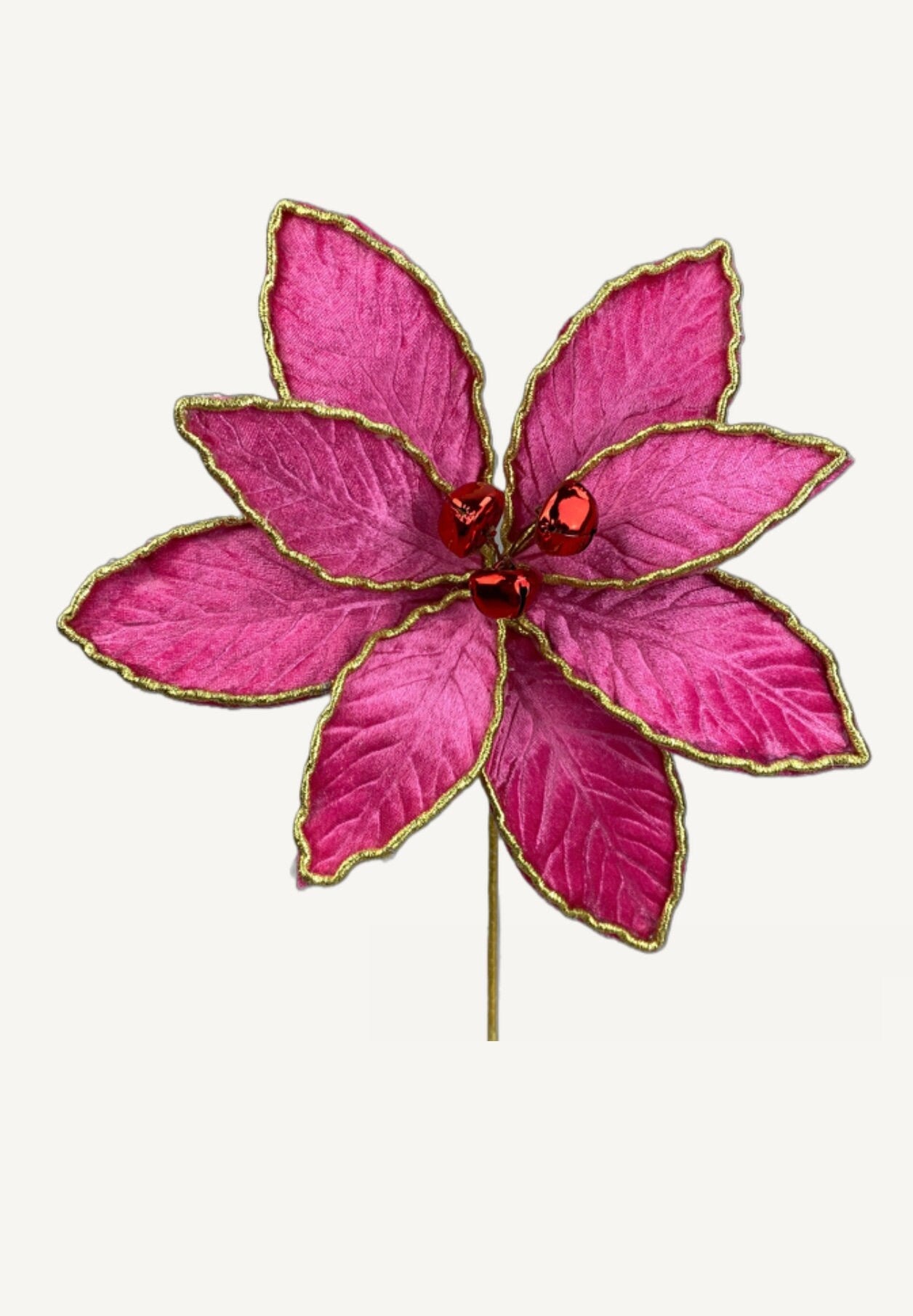 Pink Red Gold Velvet Poinsettia, Greenery, Floral Supplies, Wreath Christmas Tree Picks, Wreath Embellishments, Christmas, Craft Supply