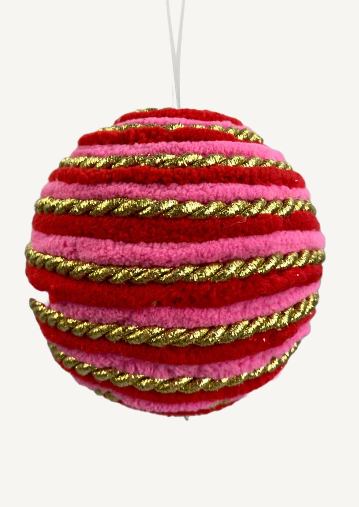 Pink Red Gold Ball Ornament, Wreath Embellishment, Christmas Tree Decor, Candy Theme Decor, wreath supplies, Tiered Tray Decor