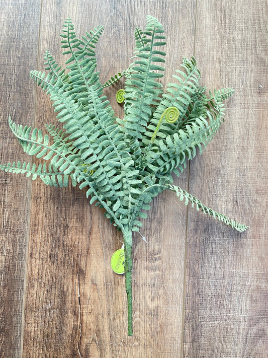 Real Touch Leather Fern Bush, Greenery, Floral Supplies, Wreath Greenery, Floral Greenery, Picks, Tiered Tray Greenery
