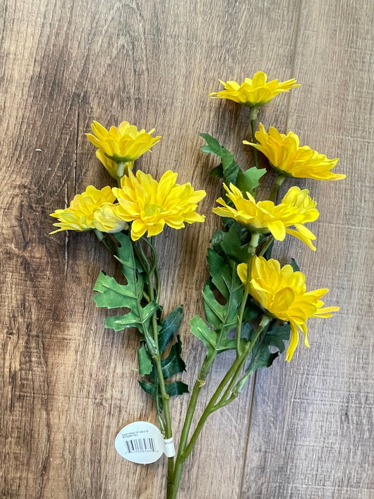 Yellow Daisy Floral Bunch, Greenery, Spring Floral Supplies, Wreath Greenery, Floral Greenery, Picks, Craft Supply, Decor