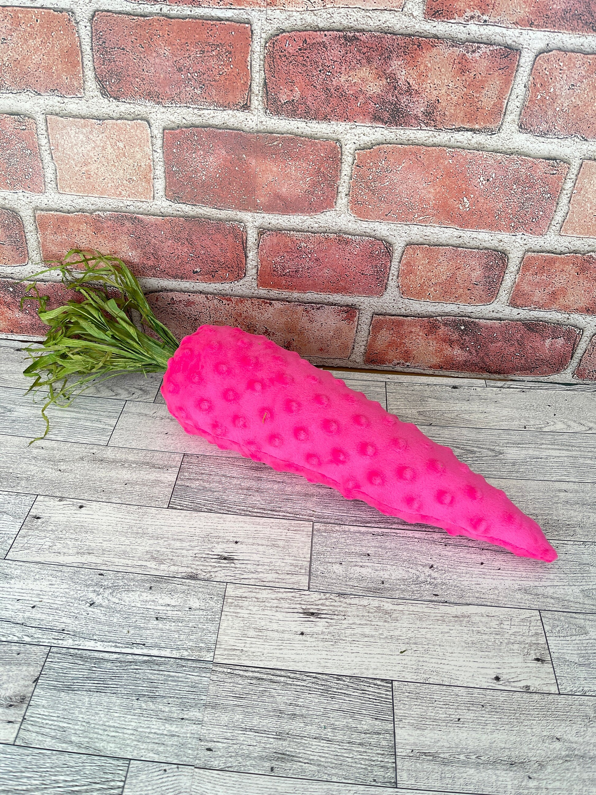 Hot Pink Plush Carrot, Carrot Wreath Attachment, Carrot floral decor, Easter Carrots, craft supply, spring home decor